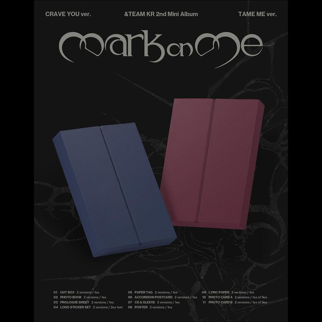 [Précommande] &TEAM [Mark on Me] 2ème Mini Album KR + Cadeau Gratuit