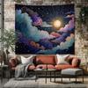 Celestial Moon Cloud Tapestry Mystic Sky Wall Art Cosmic Night Decor Boho Galaxy Wall Hanging Dreamy Celestial Decor