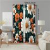 2 pcs   versatile polyester transparent curtains for home decoration Boho Daisy for use in bedrooms and living rooms