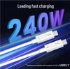 240W Thunderbolt 4 USB-C Dual Cable for Android and Car PD Charging