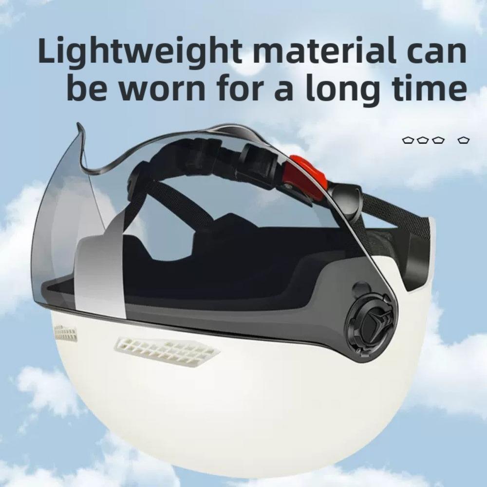 Electric Car Helmet Men and Women Summer Sun Protection Helmet Lightweight Half Helmet Battery Car Sunshade