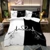 3D Printed Bedding Set: Bed Sheet, Pillowcase, Brushed Fabric