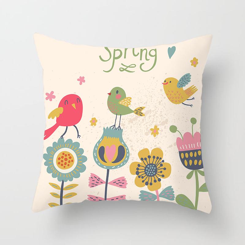 Love Tree Square Pillowcase Car Sofa Office Chair Pillowcase Simple Home Decor Ornaments
