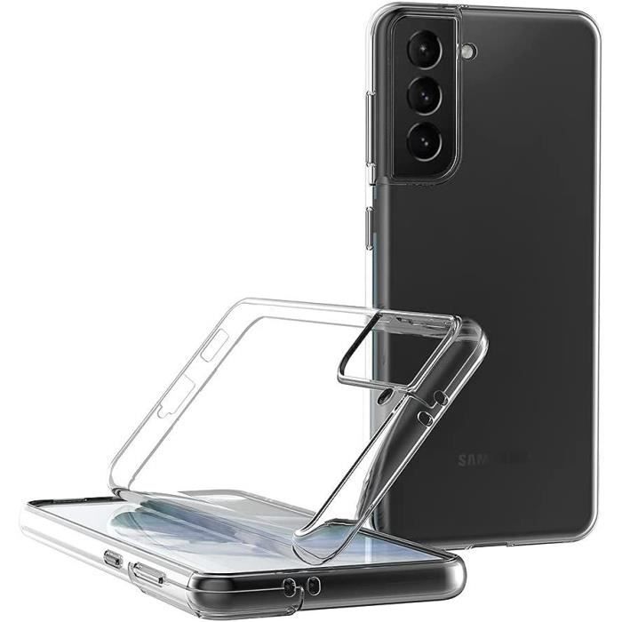 Coque - BOOLING - pour Samsung Galaxy S21 Plus - Coque souple transparente - 2 verres trempés - Anti-rayure