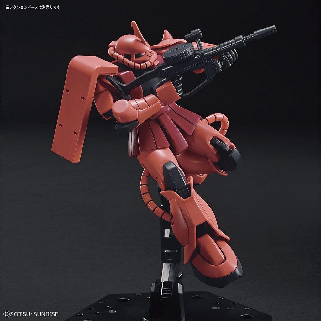 BANDAI SPIRITS HGUC Mobile Suit Gundam Zaku II Scale Plastic Model Char's 1/144 Pre-Colored
