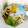 Bienen Garten Automatisches Öffnen und Schließen, 8 Rippen Struktur Tragbarer Regenschirm, Geeignet für Männer und Frauen in Allen Jahreszeiten Perfektes Geschenk für Hol