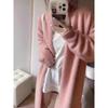 Autumn and winter medium and long sweater jacket loose lazy style design sense casual temperament niche knitted cardigan women