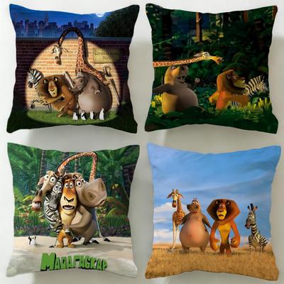 Klassischer Animationsfilm Madagascar Kissenbezug Weich & Leicht zu Waschen – Vielseitig für Sofa, Bett, Reisen und Büro