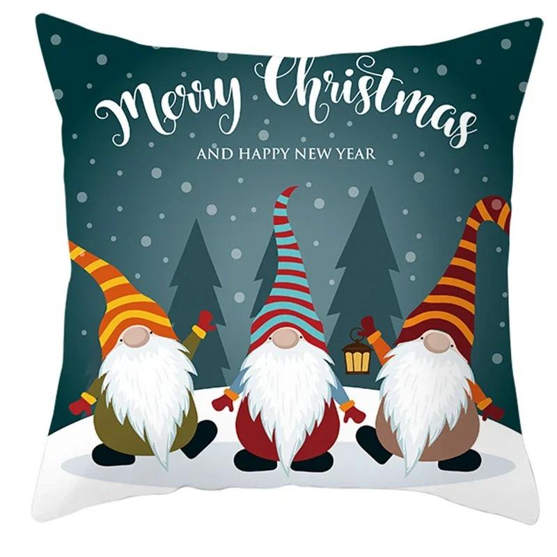 Christmas Themed Pillowcases Car Accessories Office Santa Claus Living Room Sofa Home Pillowcases