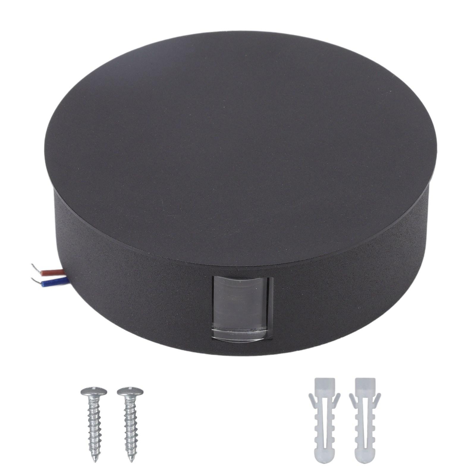 

Настенный светильник светодиодный современный алюминиевый наружный светильник настенный светильник бра для сада коридора спальни 6 Вт чёрный