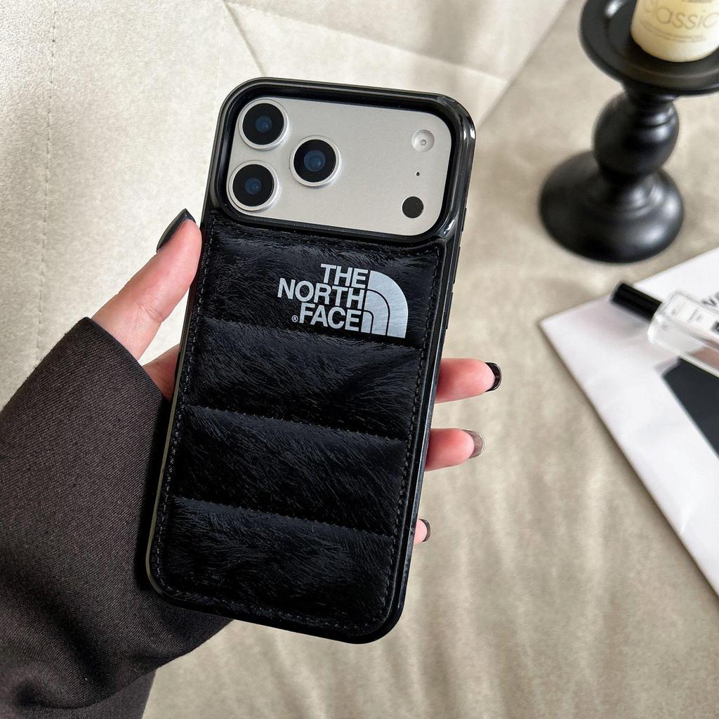 New Horsehair Leather Cotton-Padded Jacket Apple 17PM Phone Case - Autumn & Winter Collection for Couples