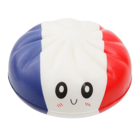 1/6Pcs Cartoon Dumpling Stress Relief Toy Anti-anxiety Flag Pattern Steamed Bun Squeeze Fidget Toy Hand Relaxation Decompression Gadget