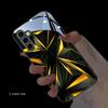 Triangle Geometric Luminous Phone Cover For Samsung S24 S23 S22 Ultra S21 S20 FE A72 A53 A50 Sound-Control Light Up Glass Case