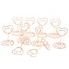 20Pcs Table Number Holder Heart Shaped Stable Sturdy Metal Widely Used Place Card Holder for Home School