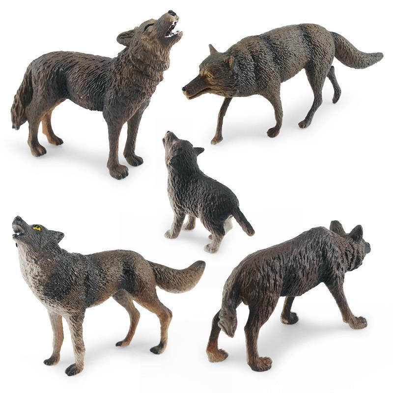 Realistic Pvc Roaring Wolf Model Perfect For Home Decor And Desktop Display