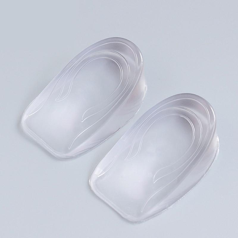 Gel Heel Spurs Insoles for Flat Feet and High Arch Relief Invisible Height Increase Pads Heel Cushions Inserts for Shoes