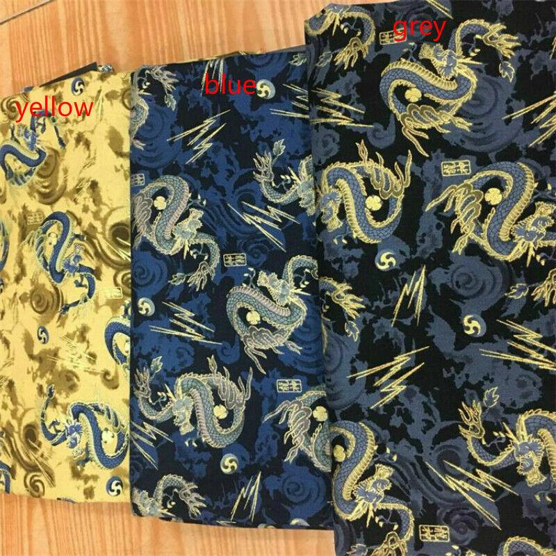 100% Хлопок Ткань с Драконами Ретро Этническая Китайская Бронзированная Ткань Шитье Хобби
