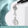 3 Pack Guardian Angel Rearview Mirror Charm, Angel Wings Cross Car Charm Pendant Guardian Angel Hanging Ornament Rear View Mirror Hanger Decor