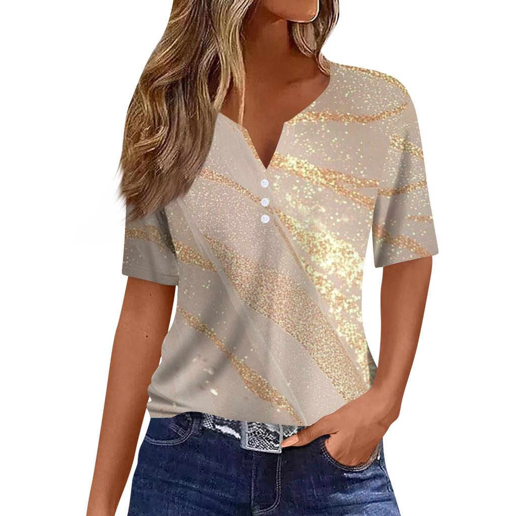 Women's Fashion Casual Short Sleeve Floral Print Top