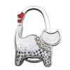 Two-heart Cat Bag Hook: Customizable Logo, Inner-Folding Table Edge Hook for Ladies