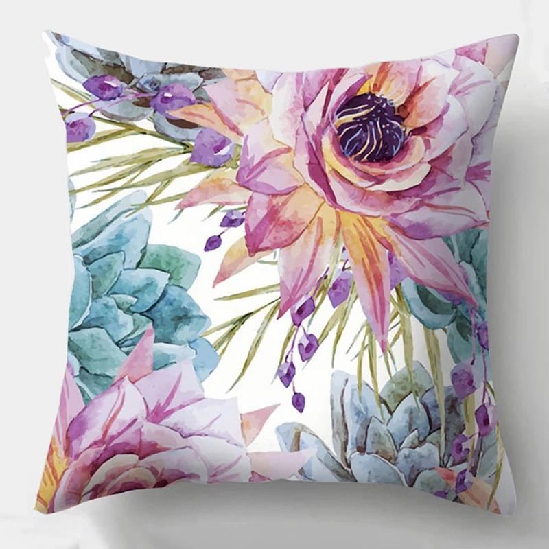 Elegant Fashion Floral Decoration Pillowcase Sofa Cushion  Living Room Bedroom Decoration Cushion Cover Home Decor