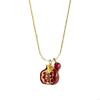 High Quality Alloy Necklace Adornment Featuring Pomegranate Gemstones