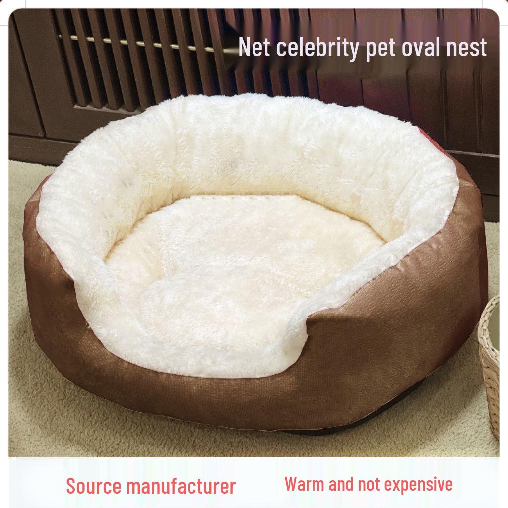 

All-Season Dog & Cat Bed: Removable, Washable Mat for Small, Medium, Large Dogs & Pet Nest for Golden Retrievers. S 50x40cm [for pets up to 5 lbs] Extra Cotton