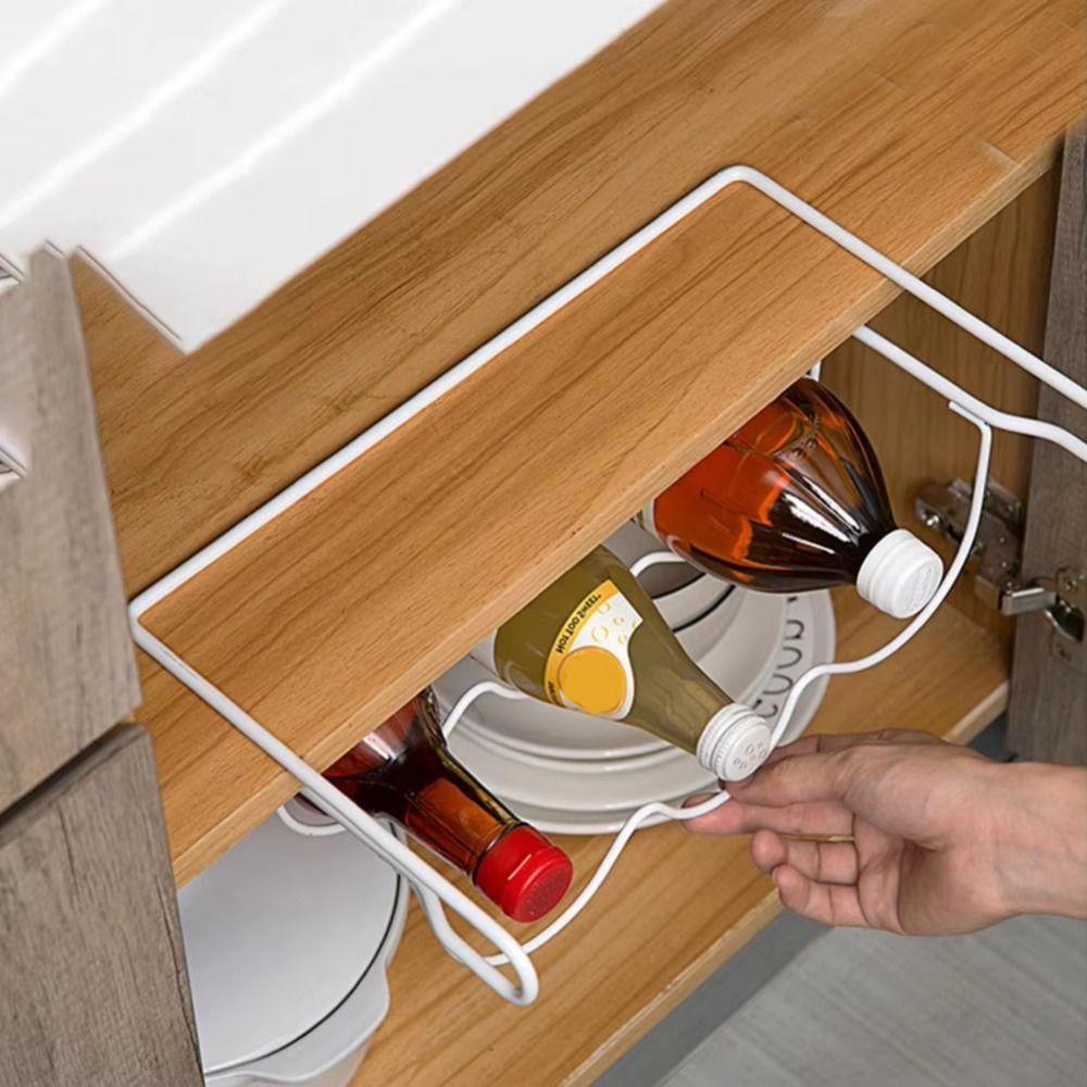 Creative Refrigerator Storage Rack Iron Wine Bottle Holder Fridge Wine Display Rack  Cupboard