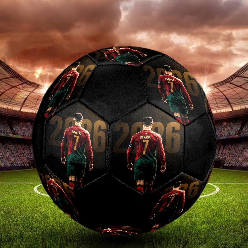 1pc CR7 Soccer Ball Size 5 Indoor Soccer Ball Fashion Colorful Backyard Game - Great For Sports Fans Gift HE22