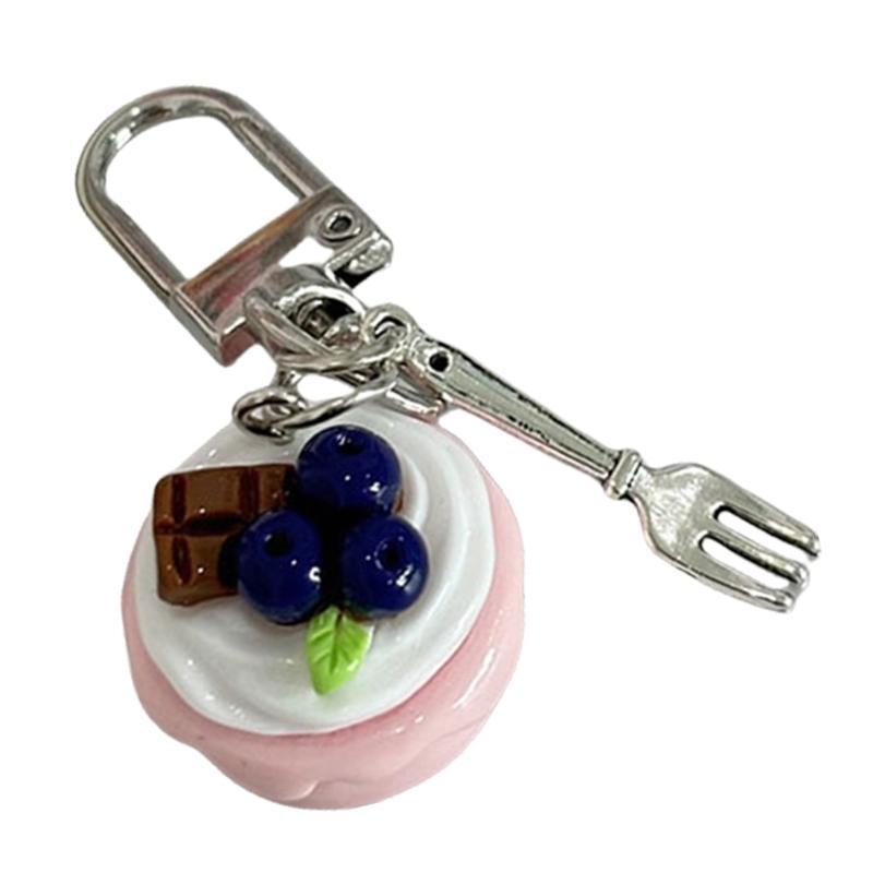 Маленькая вилка, десертный шарм, брелоки, милая подвеска, украшение, брелок для ключей, украшение для рюкзака для женщин, девушек