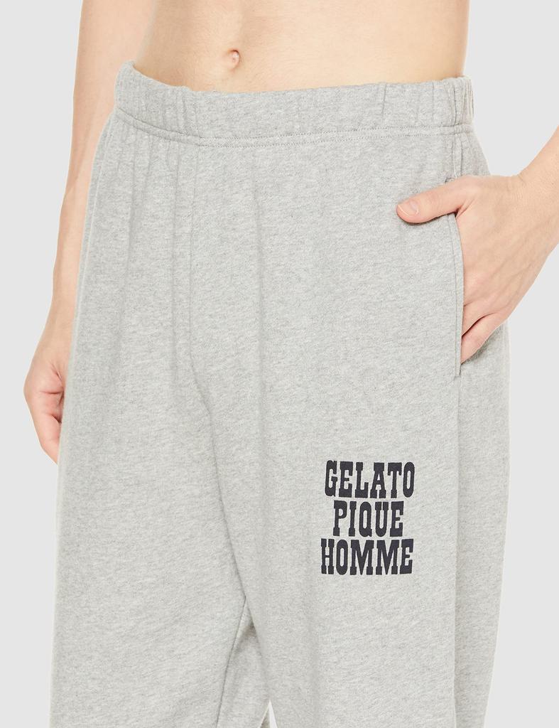 Gelato Pique HOMME Recycled Fleece Long Size PHCP224951 Pants, Men's, Gray, L,