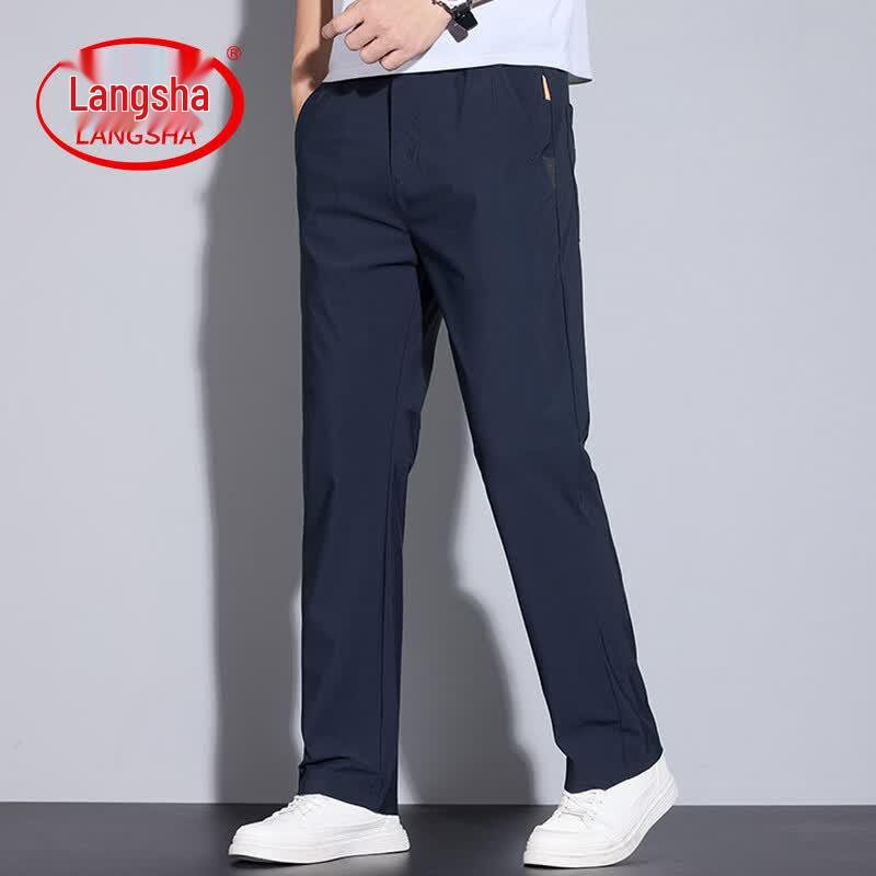 LangSha Men s 2026 Summer Thin Quick-Dry Straight Casual Pants 36
