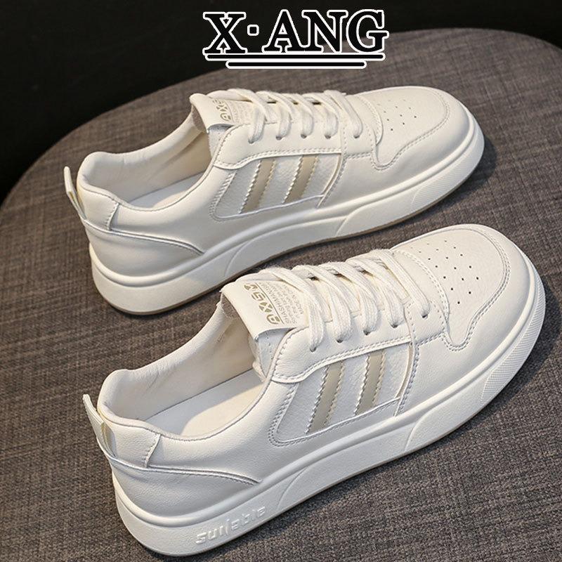 Flat bottom lightweight soft sole leather little white shoes women's shoes early spring new student board shoes casual sports shoes