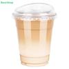 Clear Plastic Cups With Lids 10 Pack, 16 Oz Disposable Cups For Iced Coffee Bubble Tea, Durable & Leak-Proof