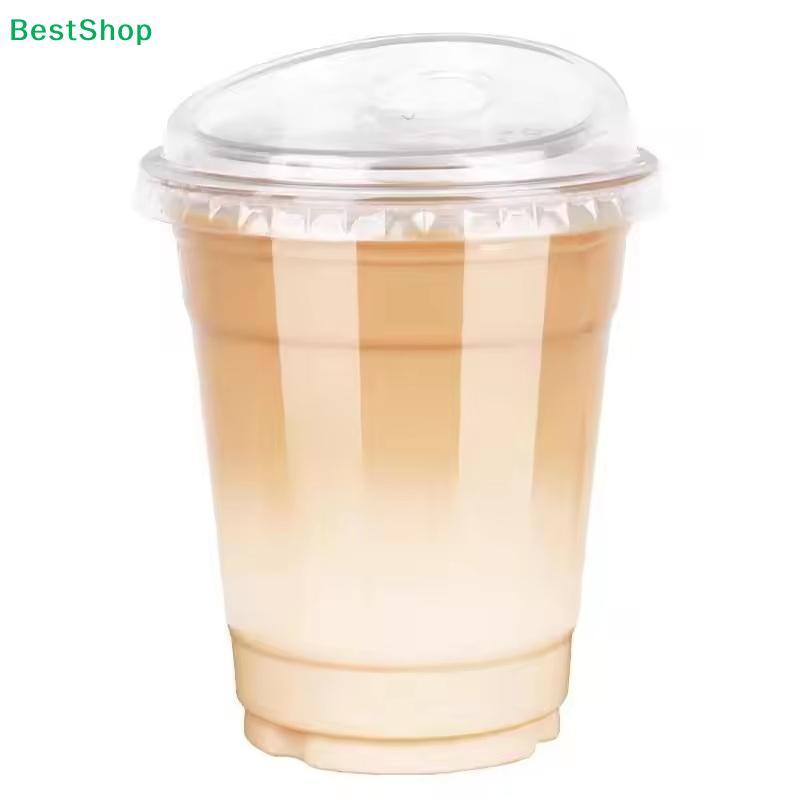 Clear Plastic Cups With Lids 10 Pack, 16 Oz Disposable Cups For Iced Coffee Bubble Tea, Durable & Leak-Proof