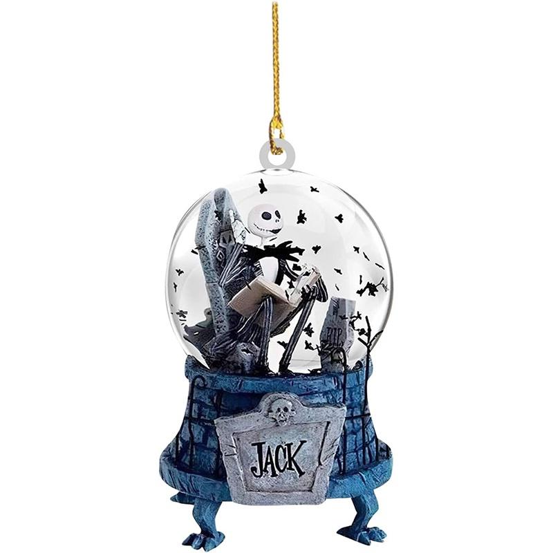 Nightmare Before Christmas Jack Sally Xmas Tree Acrylic Pendant Decoration