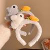 Adorable 3D Rabbit Carrot Plush Headband for Women – Perfect for Face Washing and High Top Hair Styling