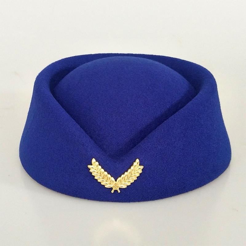 Kapelusz Stewardesy Stewardesa Hostessa Strój Cosplay Transmisja na żywo Występ sceniczny Nieruchomość budowlana