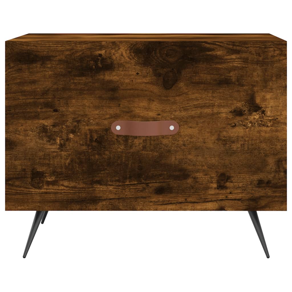  Coffee Tables, 2 Pcs, Smoked Oak, 50x50x40 Cm
