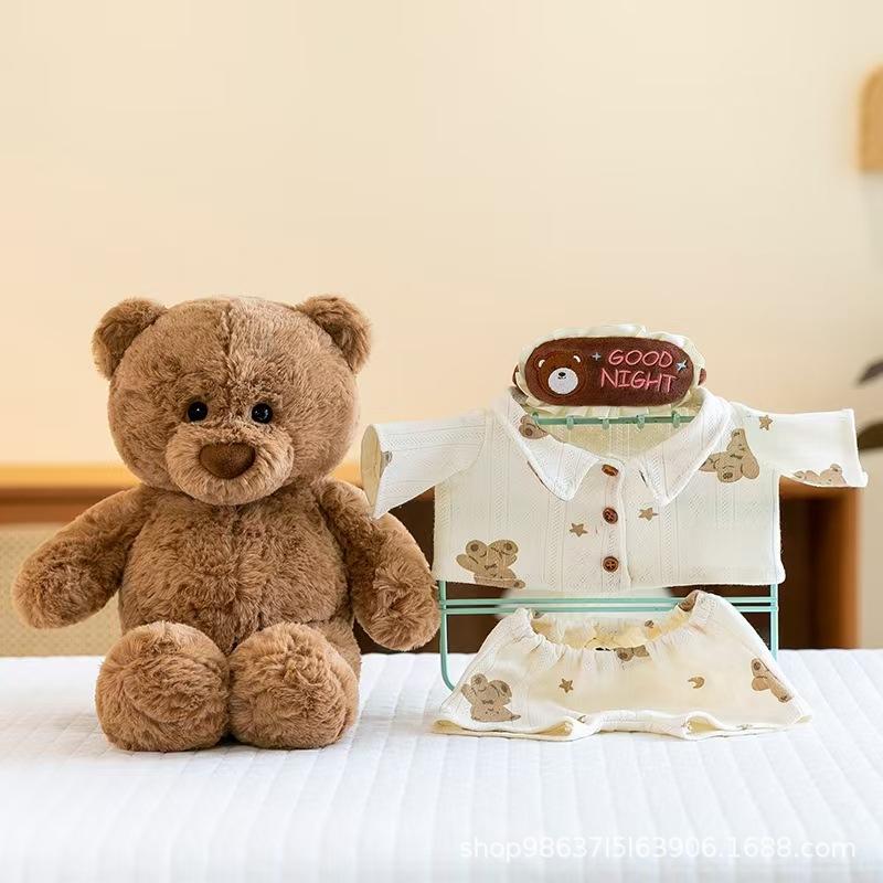 Cute Bear Plush Toy Ryan Teddy Bear Stuffed Animal Christmas Birthday Gift Soft Pillow Doll Cake Bear