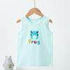 Children's vest pure cotton Lycra summer thin cartoon print children's men's and women's sleeveless bottoming shirt small vest