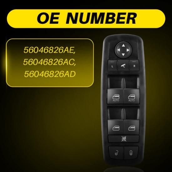 For 2016-18 Ram 1500 2500 3500 Driver Side Power Window Master Switch 56046826AD