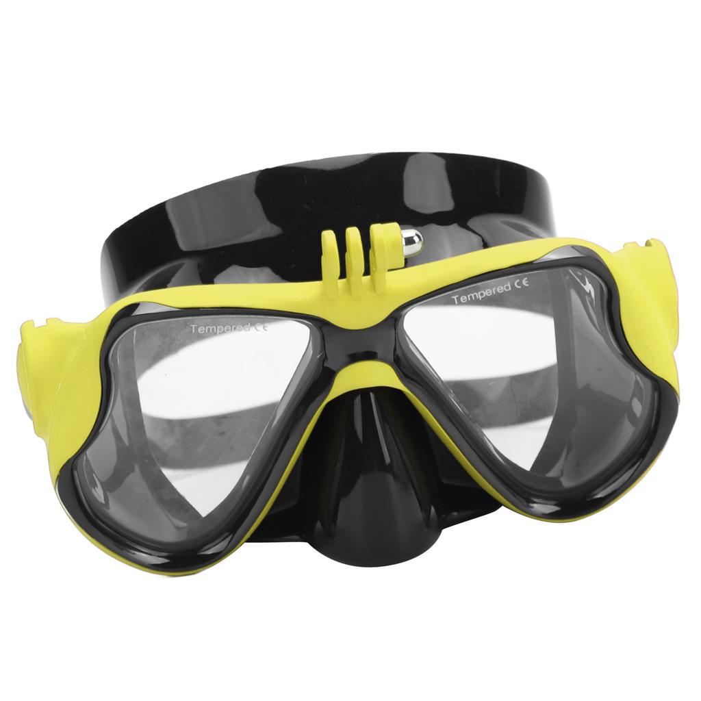 Action Camera Diving Goggles Professional Prevents Fog Tempered Lens Diving Face Cover with Mount