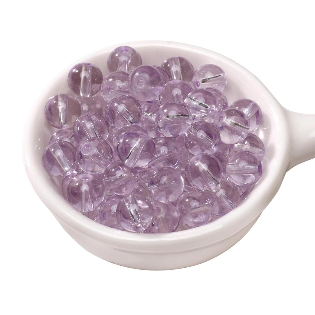 20-50Pcs High Transparency Glass Beads Loose Spacer Beads for Jewelry Making DIY Bracelet Necklace