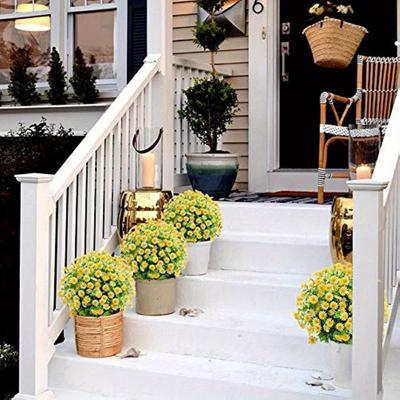 10 Bundles Artificial Daisy Flowers Outdoor Fake Flowers for Decoration No Fade Faux Plastic Flower Garden Porch Window Box Decor