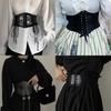 Elegant Vintage Black Lace Waist Belt Wide Fashion Accessory For Women Dresses