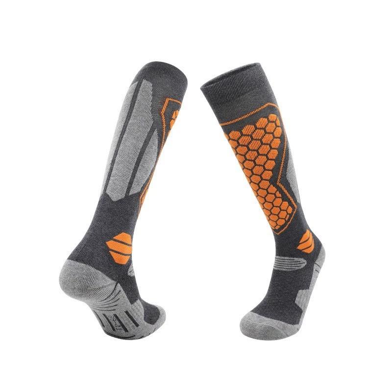 Professional Thermal Ski Socks Long Cushioned Sports Socks with Terry Cloth Foot Non-Slip Hiking Socks for Outdoor