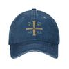 New Orthodox Christian Printed Baseball Cap - Vintage Washed Cotton Denim Flap Cap Fashionable, Versatile And Comfortable