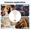4 Tier Gold Acrylic Flower Stand for Wedding Party Decoration, Modern Display Rack with Sturdy Base for Home Event Centerpiece