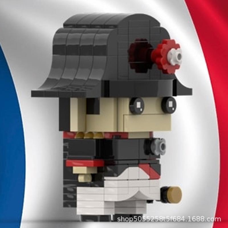 Building Blocks MOC-78535 Napoleon Assembly Toy with Square-Headed Minifigures and Small Pieces for Boys